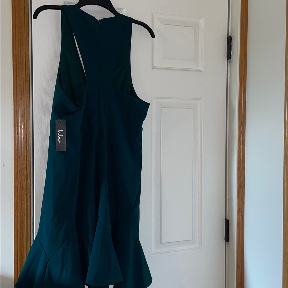 Lulu's Green Halter Sheath Dress - Picture 5 of 6